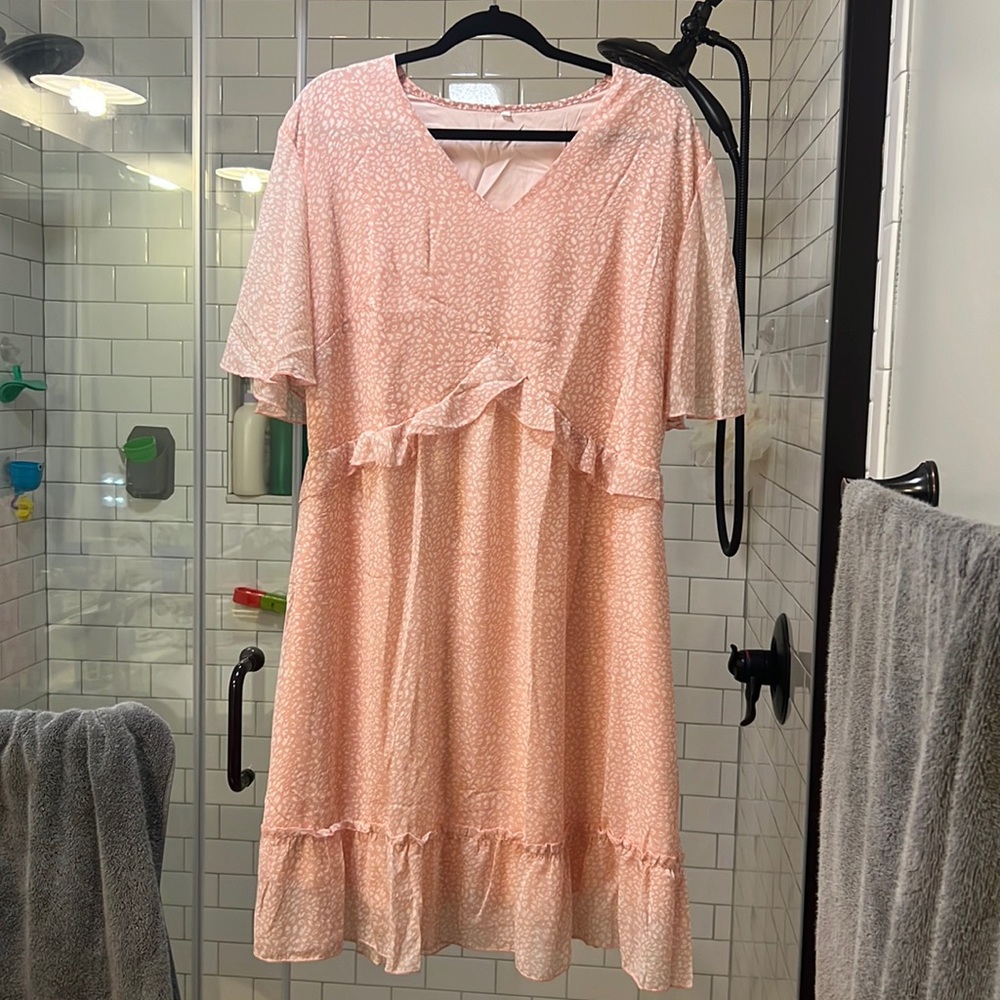 Pink print dress